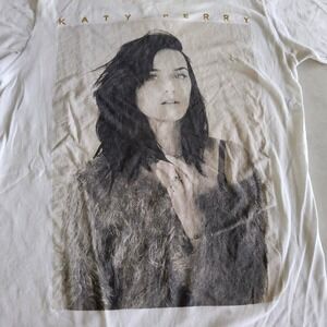 Katy Perry Graphic Print T‎ Shirt Mens Small White Cotton Blend Short Sleeve